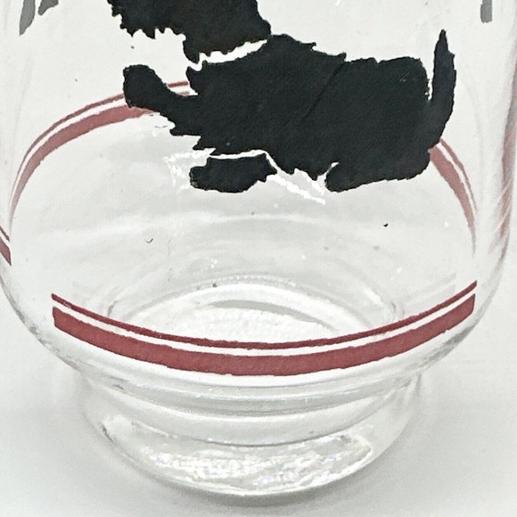 1 vintage Scottish Terrier Juice Glass 3in tall replacement glass - Picture 5 of 7